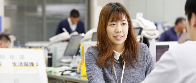 笠間市役所 社会福祉課 主事 社会福祉士 広木 郁美さん 生活科学部 人間福祉学科（現 心理福祉学科）   2015年3月卒業