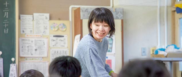 日立市立大久保小学校教諭 埜口 睦さん 文学部 児童教育学科 児童教育専攻 2014年3月卒業