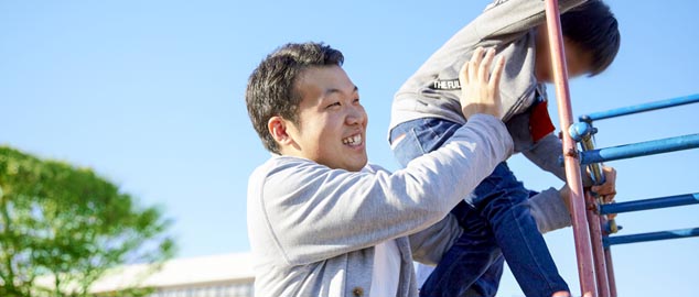 学校法人茨城キリスト教学園茨城キリスト教大学附属認定こども園みらい園 保育教諭 長埜 祐太さん 文学部 児童教育学科 幼児保育専攻 2016年3月卒業